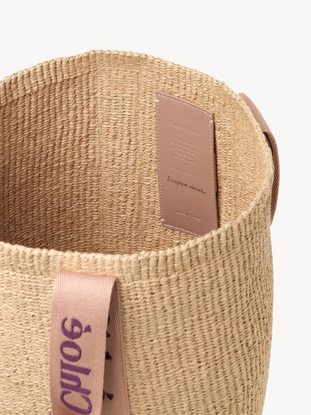 NWT Chloe Woody Large Raffia Basket Bag - Picture 3 of 4